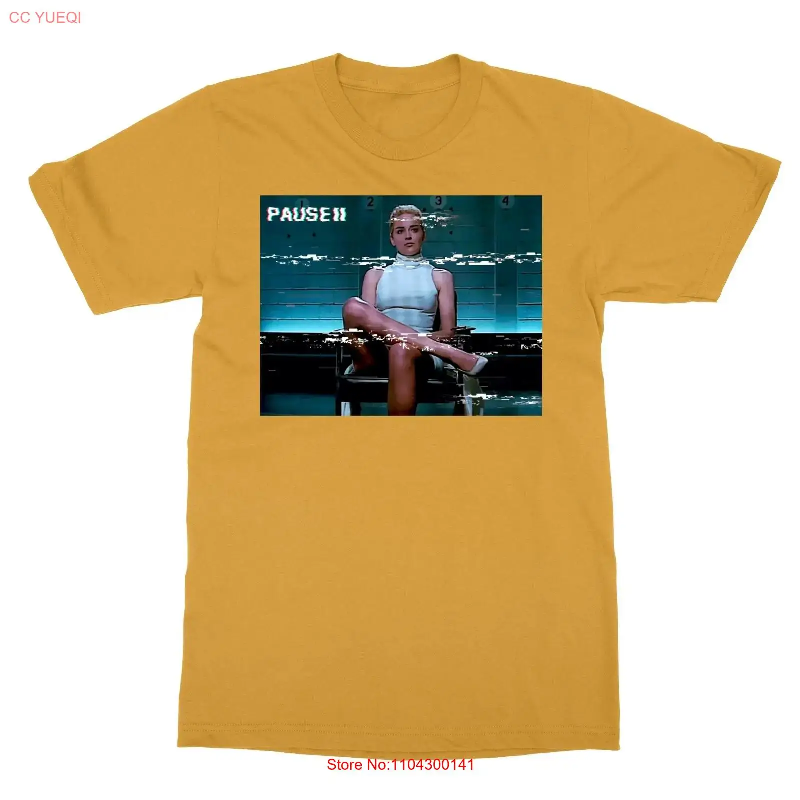 Funny Basic Instinct Sharon Stone Pause Legs Scene Men's T Shirt long or short sleeves