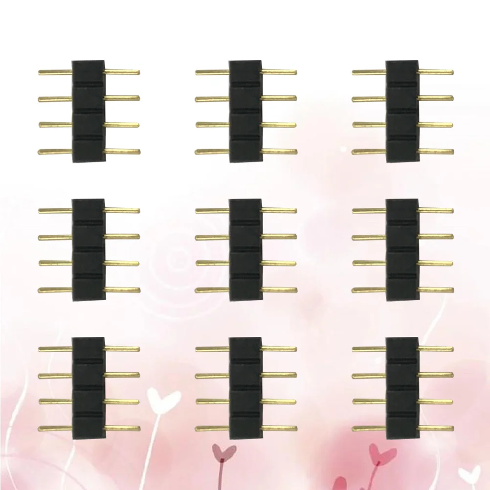 50 قطعة مجموعة توصيل رأس الدبوس ذكر أنثى لشريط LED 5050 ضوء ملون دائرة Pcb تطبيقات إلكترونية ذاتية الصنع