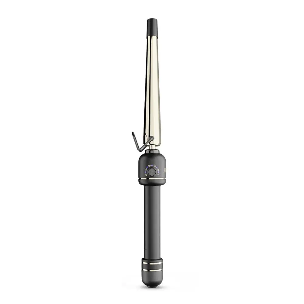 24K Gold Oval Curling Wand for Bouncy Curls: No Clamp, Quick Styling, Long-Lasting Results