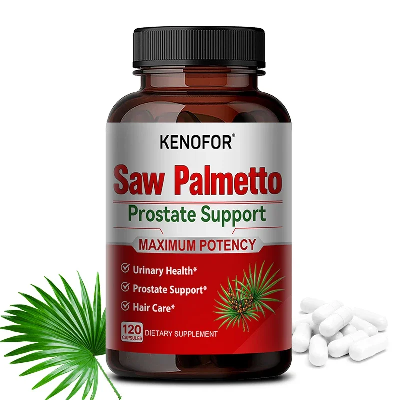 

Saw Palmetto Prostate Health Supplement - Promotes Hair Growth for Men & Women Helps with Healthy Urination Natural DHT Blocker