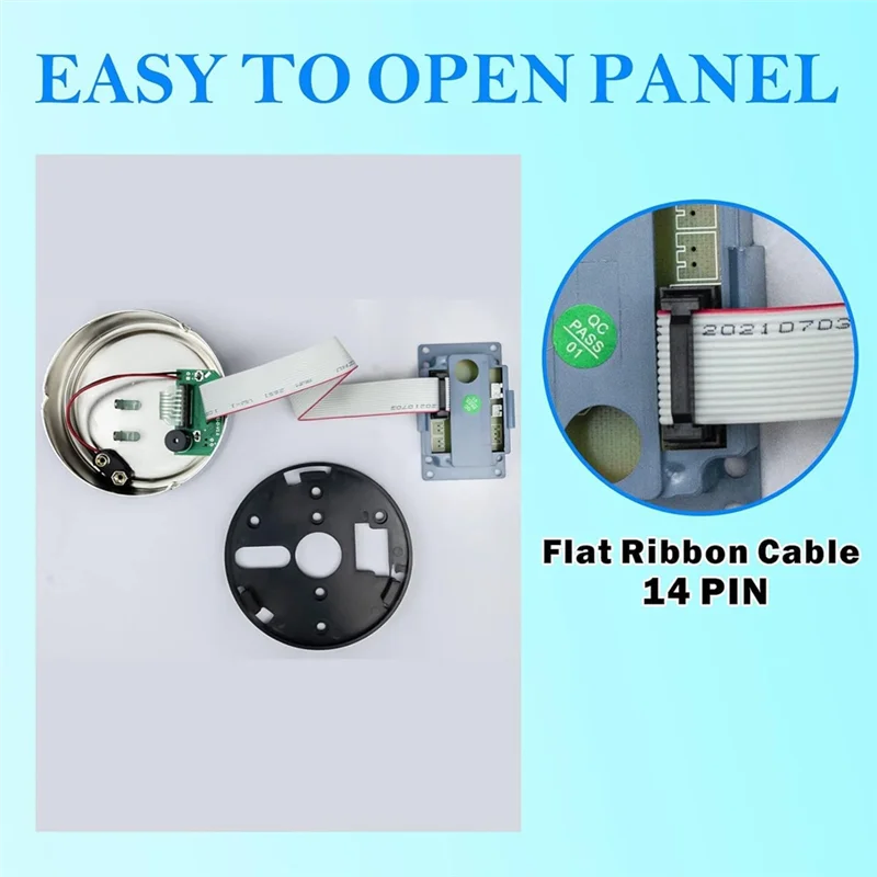 BNVN-Comprehensive Zinc Alloy Keypad Lock Set With Solenoid, 14 Ribbon Cable, And Reset Button For Security