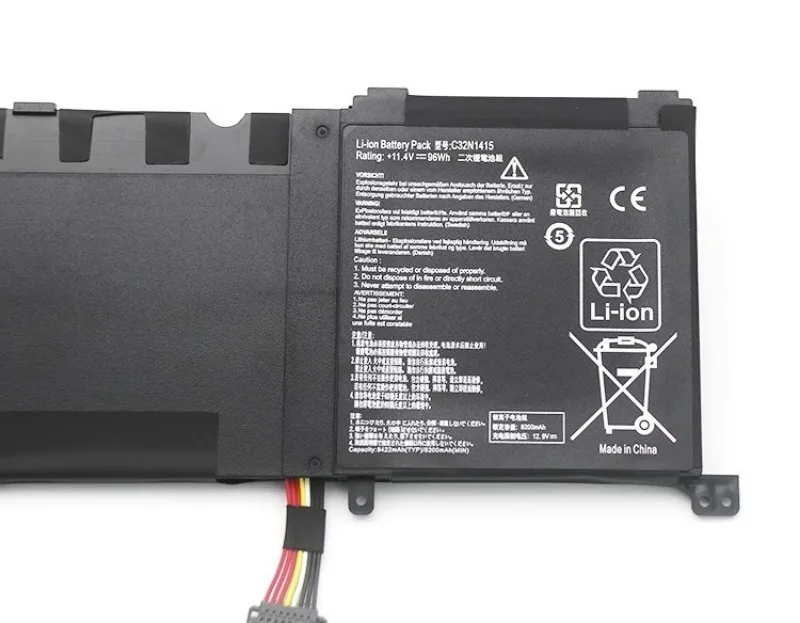 For ASUS Zenbook UX501J/JW/LW N501L G501 G601J G601JW N501JW C32N1415 C41N1416 11.4V 96wh/8200mAh Laptop Battery