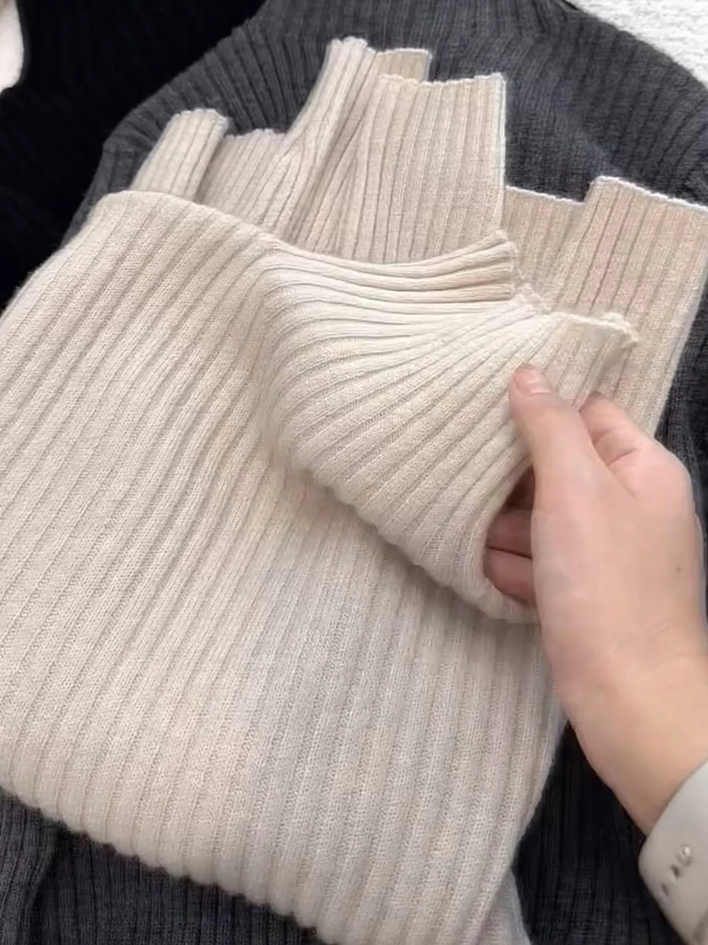 Ele High Ne Camere Sweater Casual Long Sve Overhead Pure Color Winter Knitted Top Women's Skin-friendly Versatile