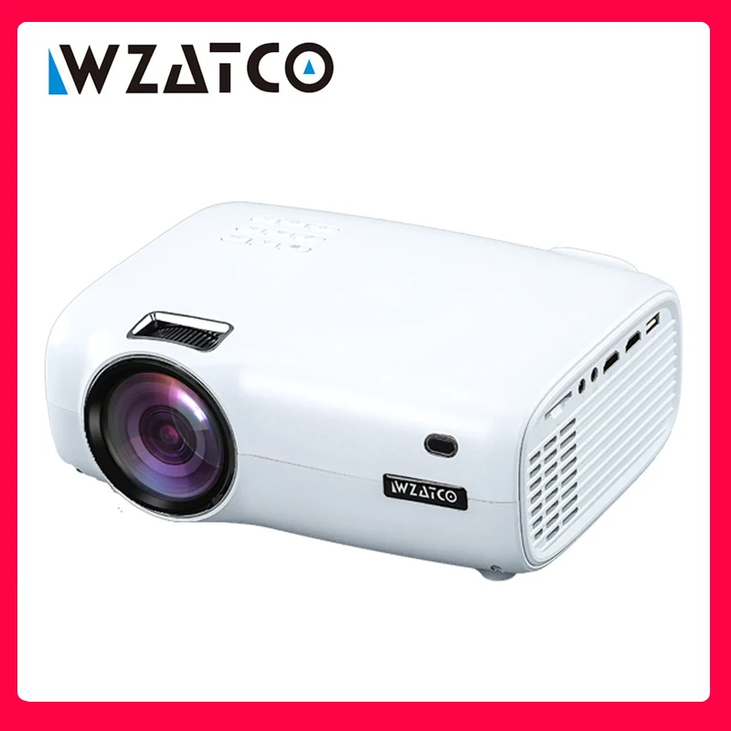 WZATCO Portable Mini LED Projector support Full HD 1080P Cinema Home Theater Movie Video Big Screen Projectors