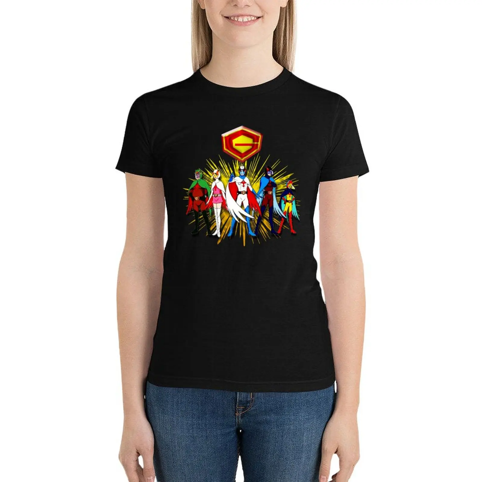 The whole Battle Of The Planets Gatchaman Team T-Shirt plus sizes aesthetic clothes vintage rock and roll t shirts for Women
