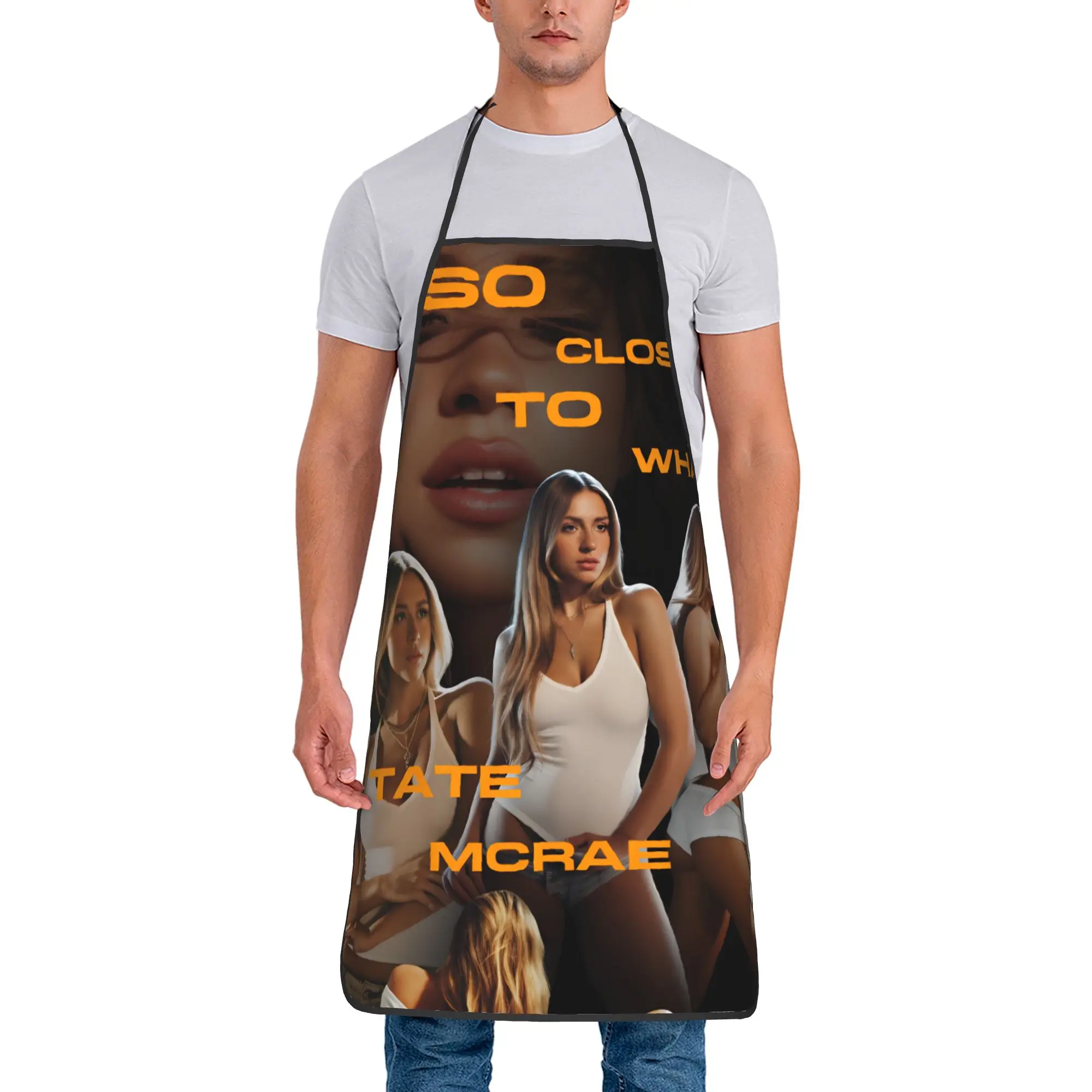 

Tate McRae Apron Canadian Singer Cooking Adult Kitchen Accessories Barbecue Cute Aprons without Pocket