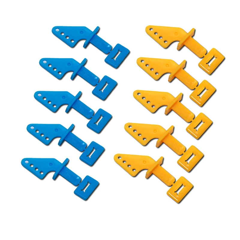 10PCS 2mm Hole Colorful Plastic Four-hole Rudder Angle RC Fixed Wing Model Airplane Glider Servo Motor Buckle DIY Accessories