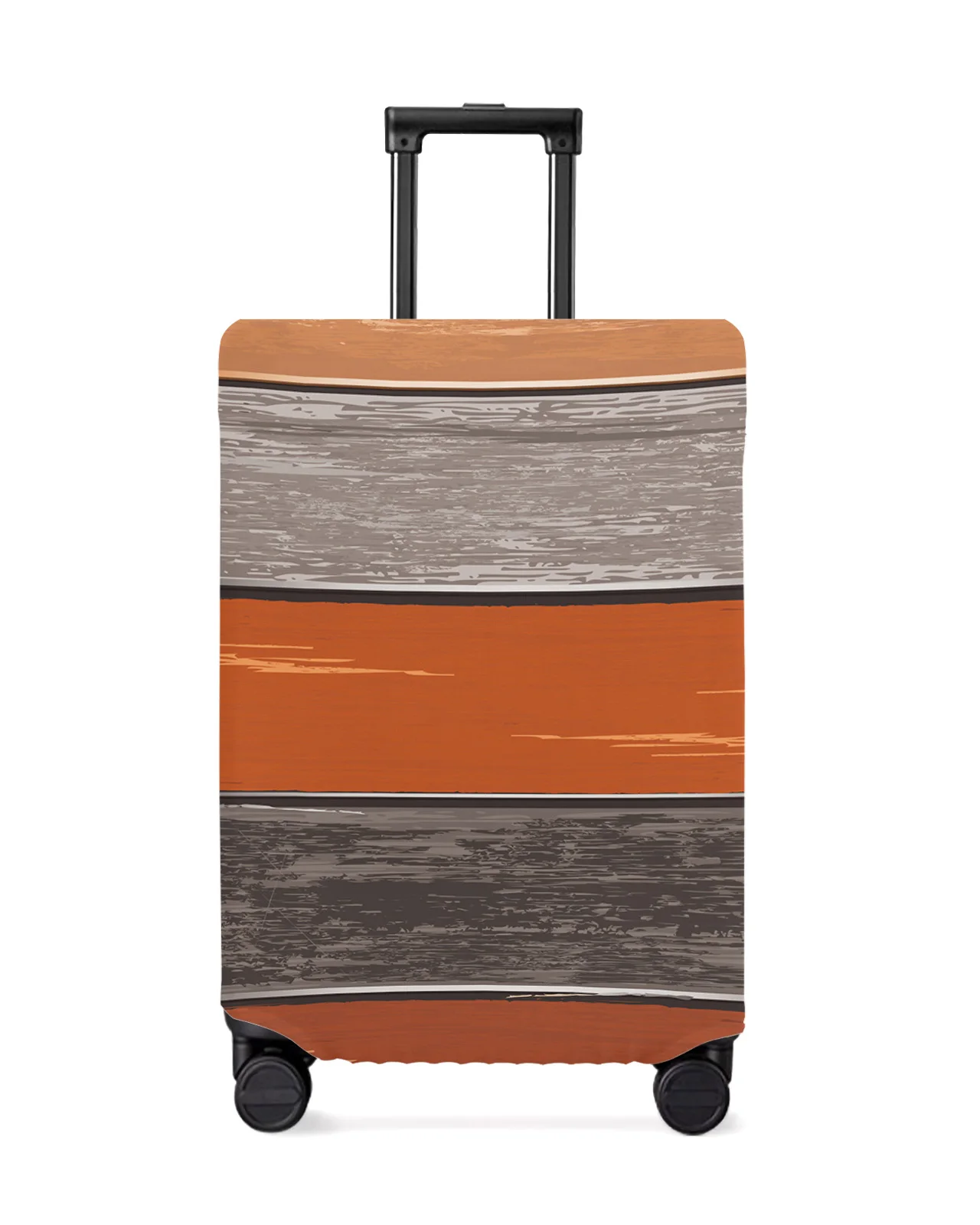 Vintage Farm Barn Wood Grain Orange Travel Luggage Protective Cover Travel Accessories Suitcase Elastic Dust Case Protect Sleeve