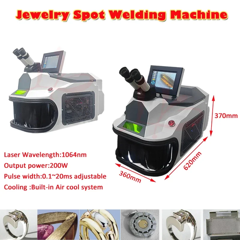 LY YAG Laser 200W Mini Touch Screen Control Jewelry Spot Welding Machine Micro Laser Soldering With HD CCD Microscope