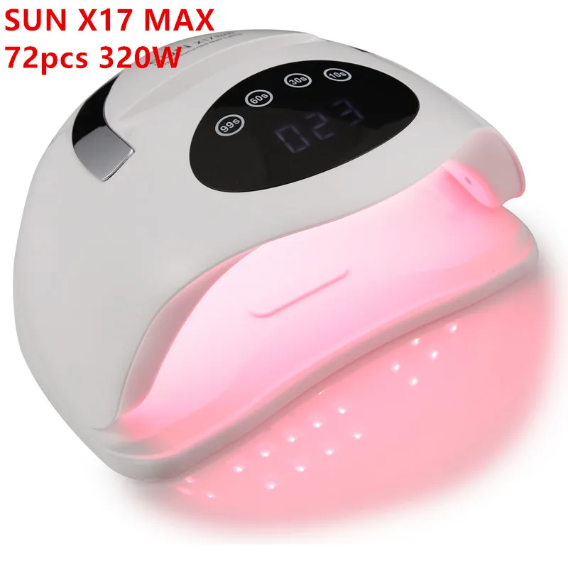 Sun X17 MAX UV LED Lamp For Nail Manicure 72 LEDS Professional Gel Polish Drying Lamps With Timer Auto Sensor Equipment Tools