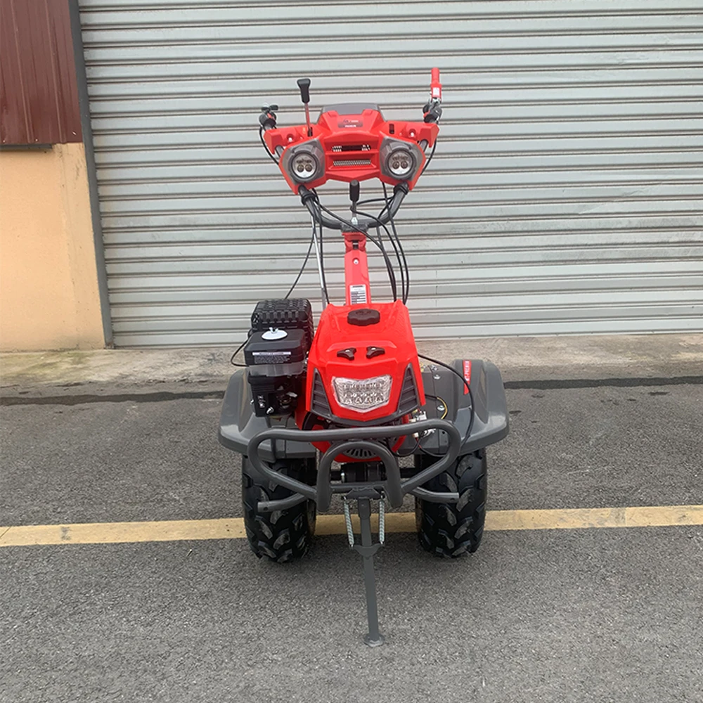 T1050G Used Upgraded Version 177F 12HP Mini Power Tiller Farm Cultivator 2-Row Gearbox Engine Gear Energy Saving view 2