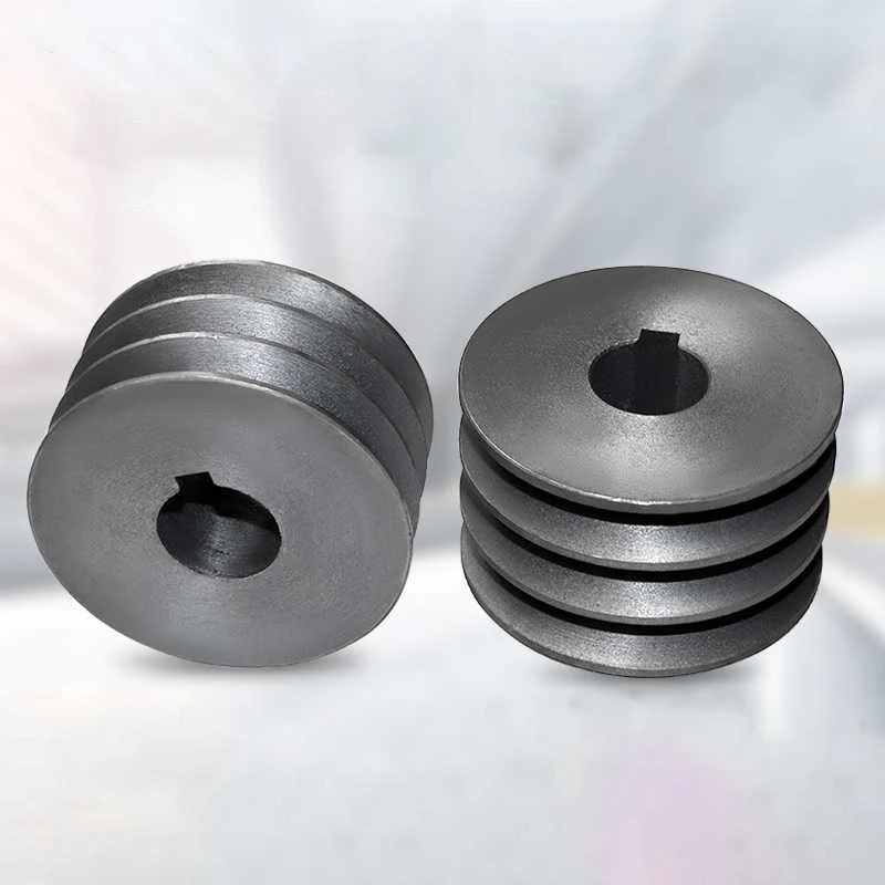 3-Groove A-Type Cast Iron V-Belt Pulley OD80-110mm Bore24-38mm Keyway8/10mm Solid Flat Belt Wheel for Motor Gearbox