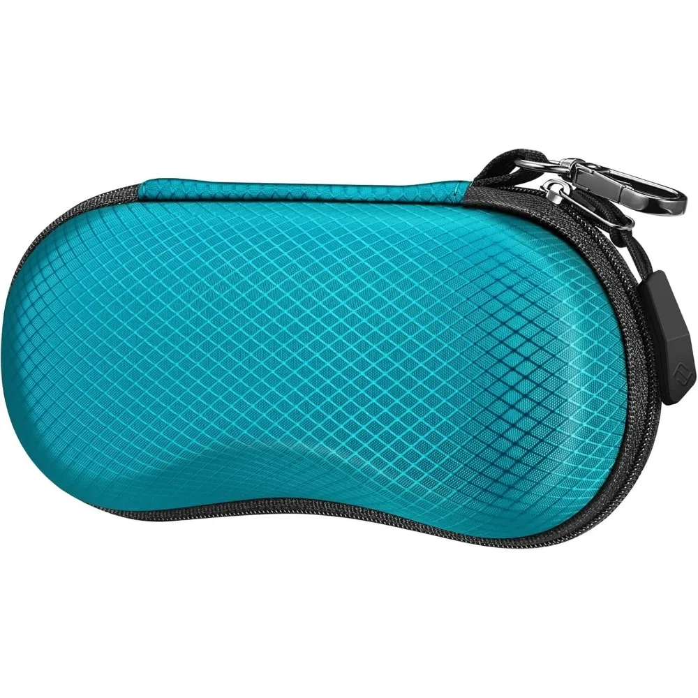 

Shockproof Sport Glasses Case with Metal Carabiner Travel Zipper Eyeglasses Holder