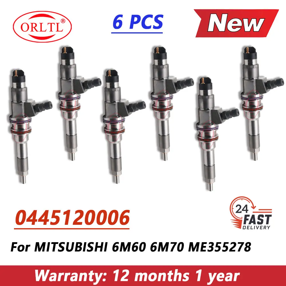 

6PCS 0445120006 New Fuel Injector 0445 120 006 Diesel Nozzle 0 445 120 006 for MITSUBISHI 6M60 6M70 ME355278 107755-0065