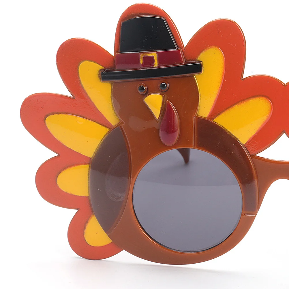 2 szt. Śmieszne okulary z kogutem, okulary na imprezę z okazji Święta Dziękczynienia, akcesoria do kostiumu, gładka tekstura, elastyczne nóżki, solidna konstrukcja