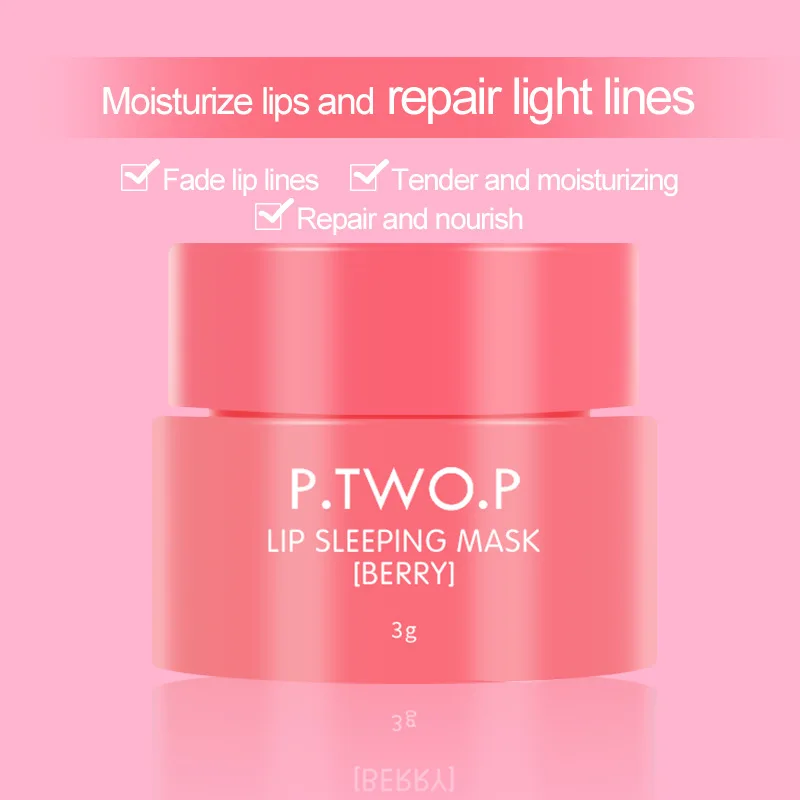 PTWOP Lip Sleep Mask Moisturizing Nourish  Night Maintenance Lip Balm Care  Repair Hydrated Fade Lip Lines Anti-cracking Day