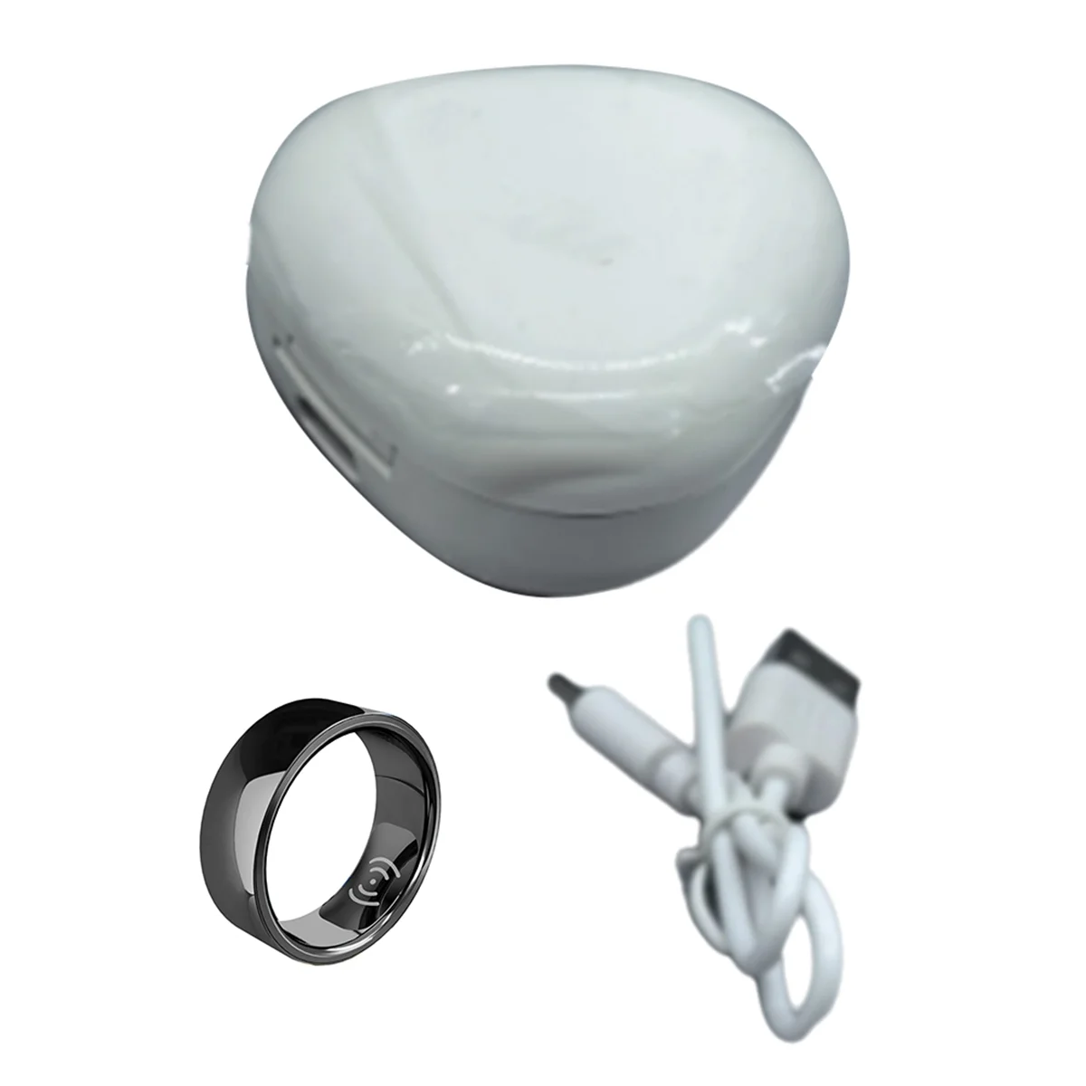 

High-quality Smart Ring Health Monitor for Men Women Thermometer Blood Pressure Heart Rate Sleep Monitor IP68 Waterproof Black