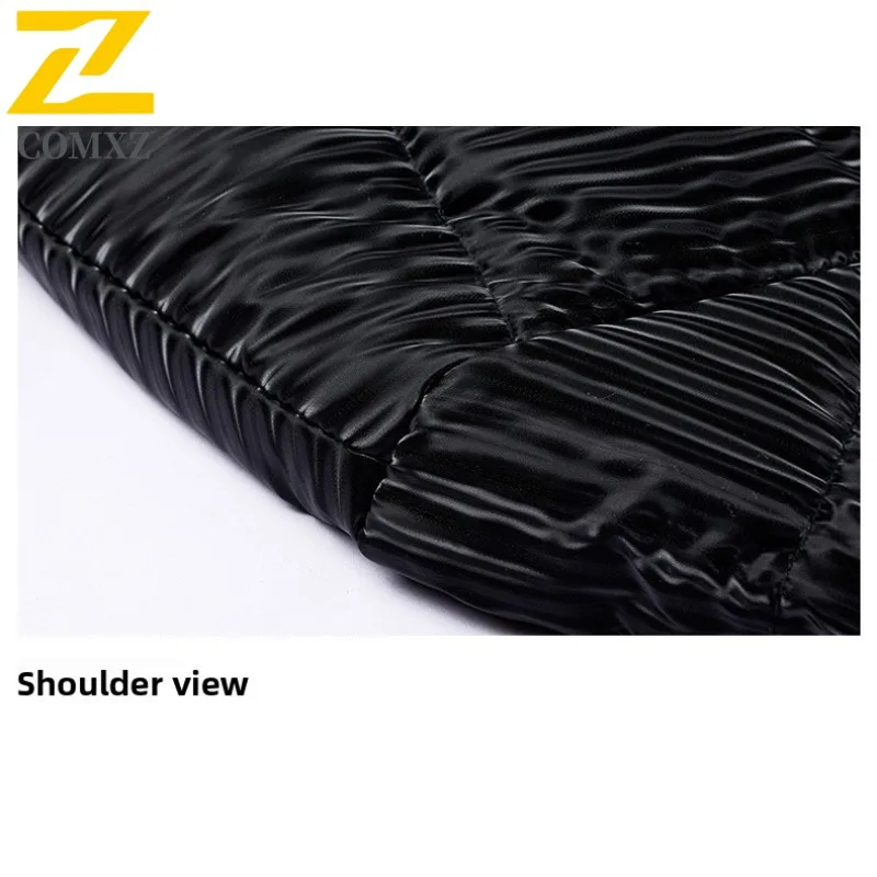 COMXZ Mens Down Jacket Premium Hooded Outdoor Adventure Multi Functional Coats Solid Color Lightweight Winter New Puffer Jackets