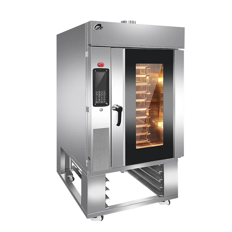 Customized Commercial Electric Intelligent Spray Converter Hot Air Rotary Oven 5 10 Tray Large Flour Mill Applications