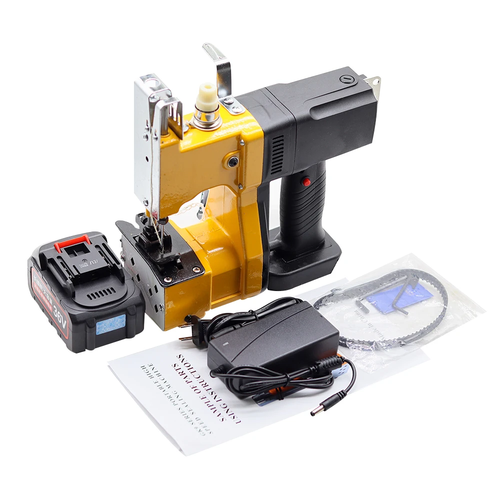 GK9-370 Charging Lithium Battery Electric Sewing Machine Portable Automatic Packaging Textile Industry Woven Bag Sealing Machine