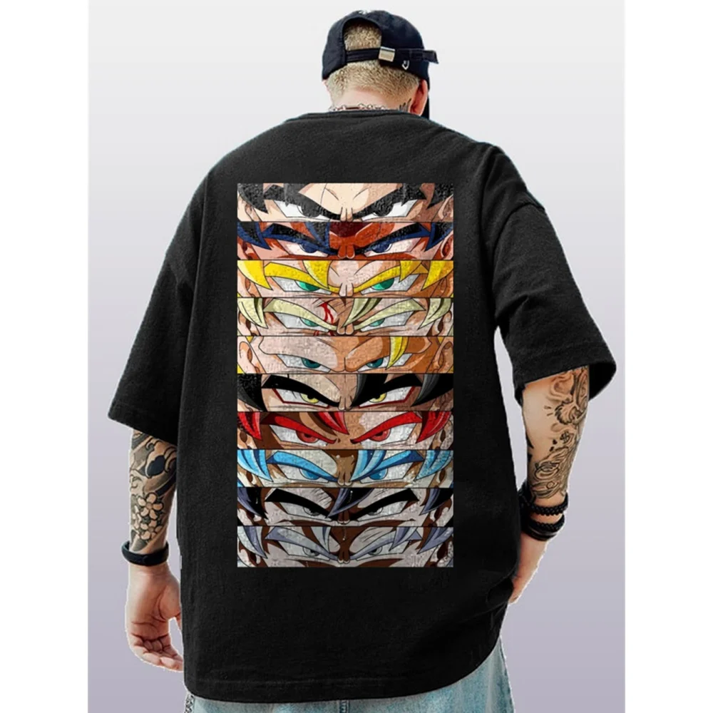2024 Anime Oversized Casual 3d Print T Shirt For Men Summer Top Breathable Loose Men's T-Shirt Retro Street Short Sleeved image 6