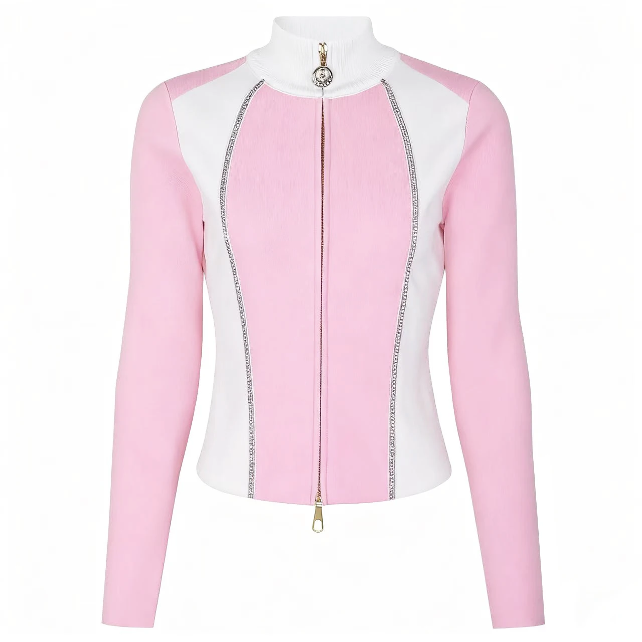 

Высококачественный весенне-осенний новый женский сверхпрочный вязаный топ контрастного цвета с небольшим ароматным стилем, комплект из куртки + брюк