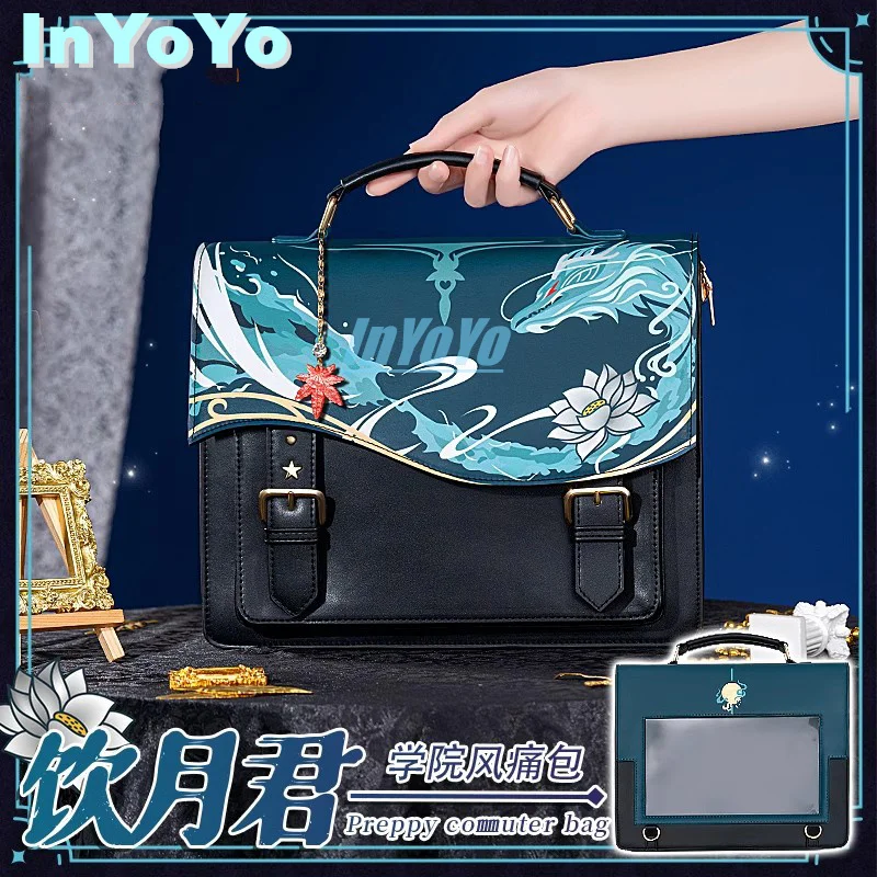 

InYoYo Dan Heng Cosplay Honkai: Star Rail Preppy Commuter Bag Impression Theme Backpack School Daily Fashion Shoulder Bag Game