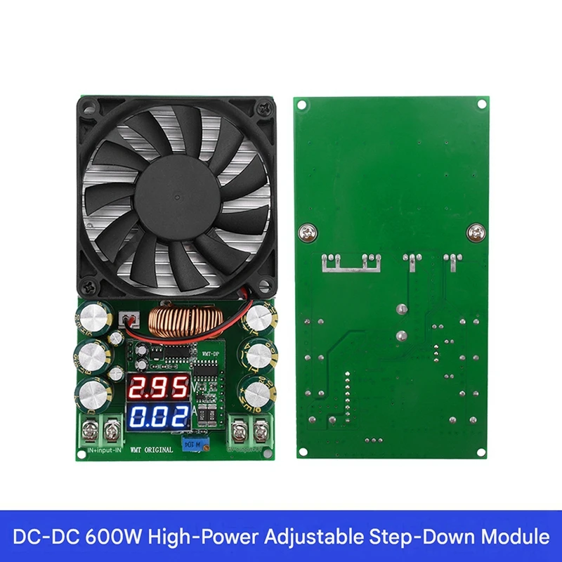 DT21 600W 20A DC Step-Down Buck Converter Module 25-120V to 1.2-75V Adjustable Voltage Regulator Power Supply with Display