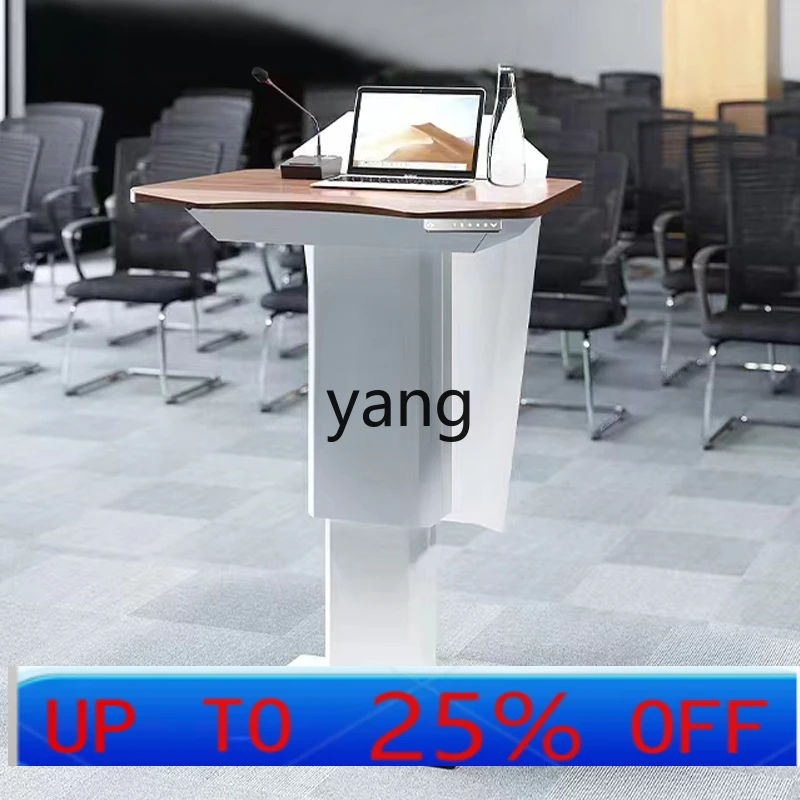 

LTT Electric Lifting Podium Conference Speech Simple Modern Welcome Desk Reception Desk