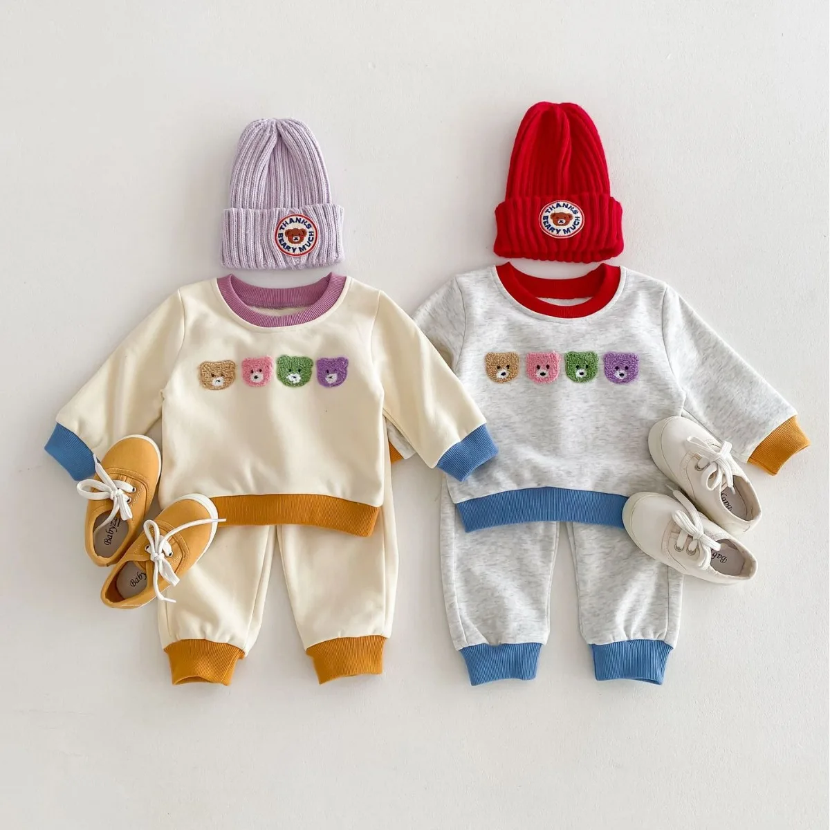 

Baby Clothing Set 2024 Spring New 0-4Y Baby Girl's Suit Cartoon Sweater +Pant Sports and Leisure Two Piece Suit