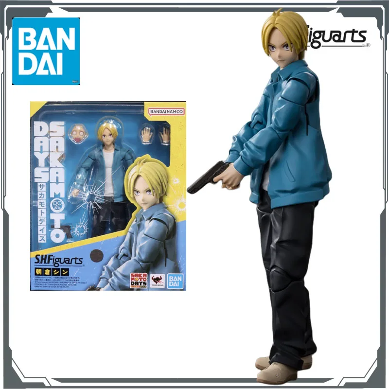 Bandai Original S.H.Figuarts Asakura Shin & Sakamoto Tarou Anime Action Figures Toys for Boys Christmas Gift Collectible Model