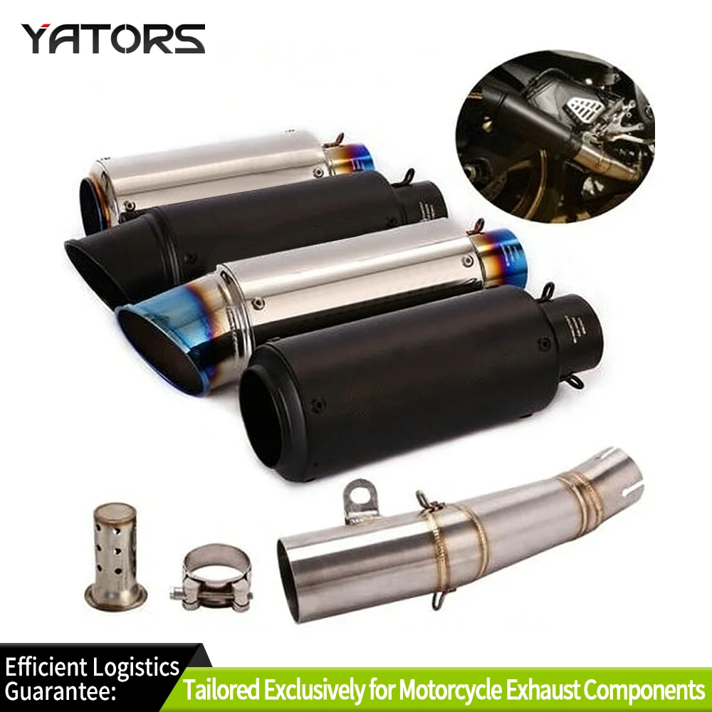 

Exhaust Systems Slip For Yamaha YZF R6 2006-2023 Black Muffler Tips Exhaust Mid Tail Pipe System Exhausts Pipes