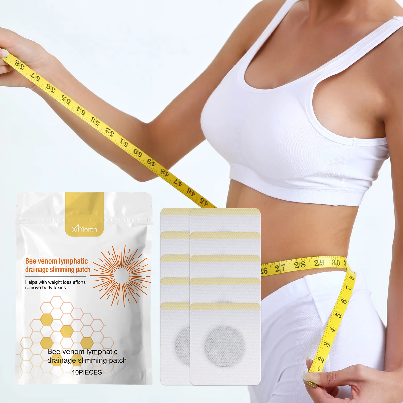 Bee Venom Slimming Patch Burn Fat Lymphatic Drainage Anti Cellulite Improve Stomach Body Shaping Weight Loss Belly Navel Sticker