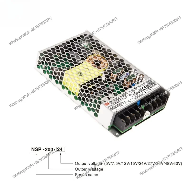 NSP-200-5V7.5V12V15V24V27V36V48V60 Switching Power Supply PFC