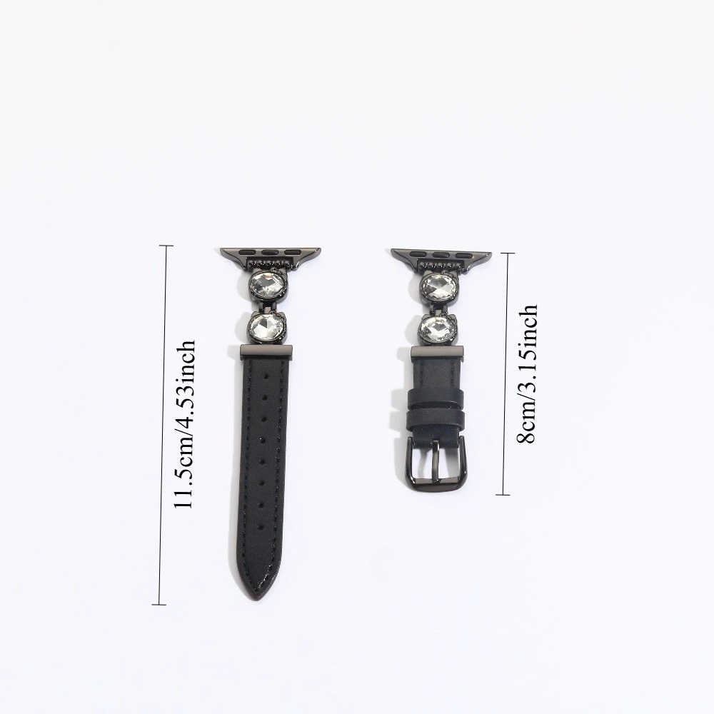 Shiny Women's Watch Band, Compatible with iWatch Series 1-11 / SE / Ultra, 38-49mm, Exquisite & Cute (Watch Not Included)