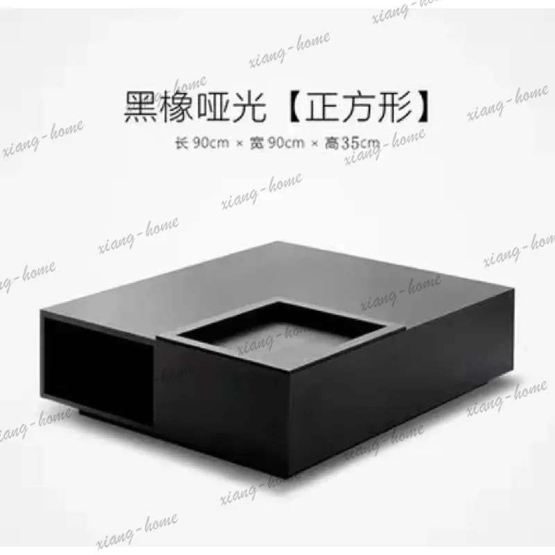 FG Trendy Minimalist Modern Coffee Table With Storage, European Aesthetic Neutral Living Room Home Furniture