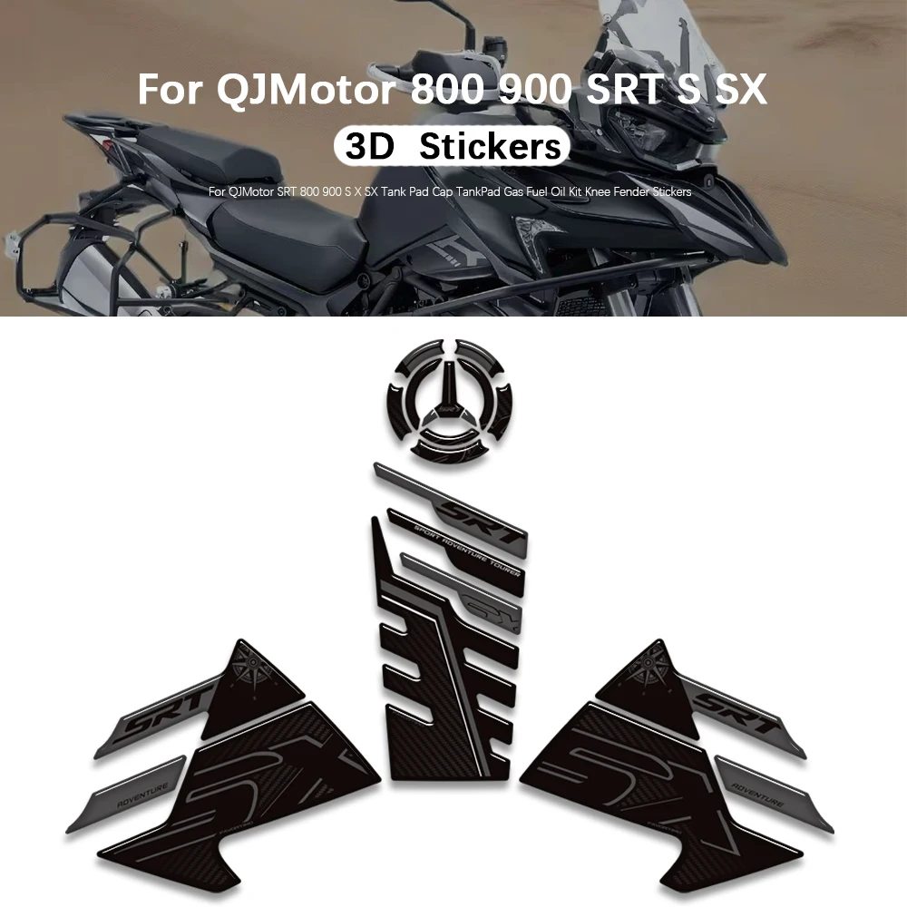 

For QJMotor SRT 800 900s sx 2023-2025 Accessories Tank Pad Cap TankPad Gas Fuel Oil Kit Knee Fender Stickers Decals Protector
