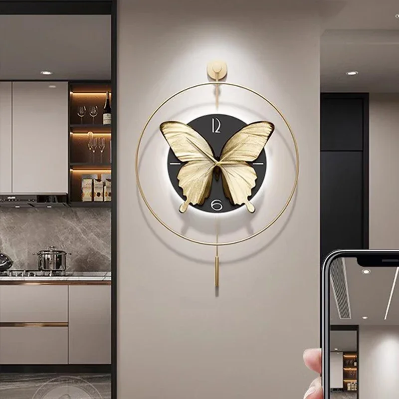 Art Mural Wall Clocks Led Living Room Luxury Digital Interior Nordic Wall Watch Aesthetic Silent Reloj De Pared Room Decorations