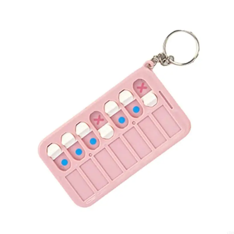 U75B Reminder Board for The Elderly Kids Daily Schedule Keyring Chore Chart Keychains Daily Task Planning Pad Keyrings