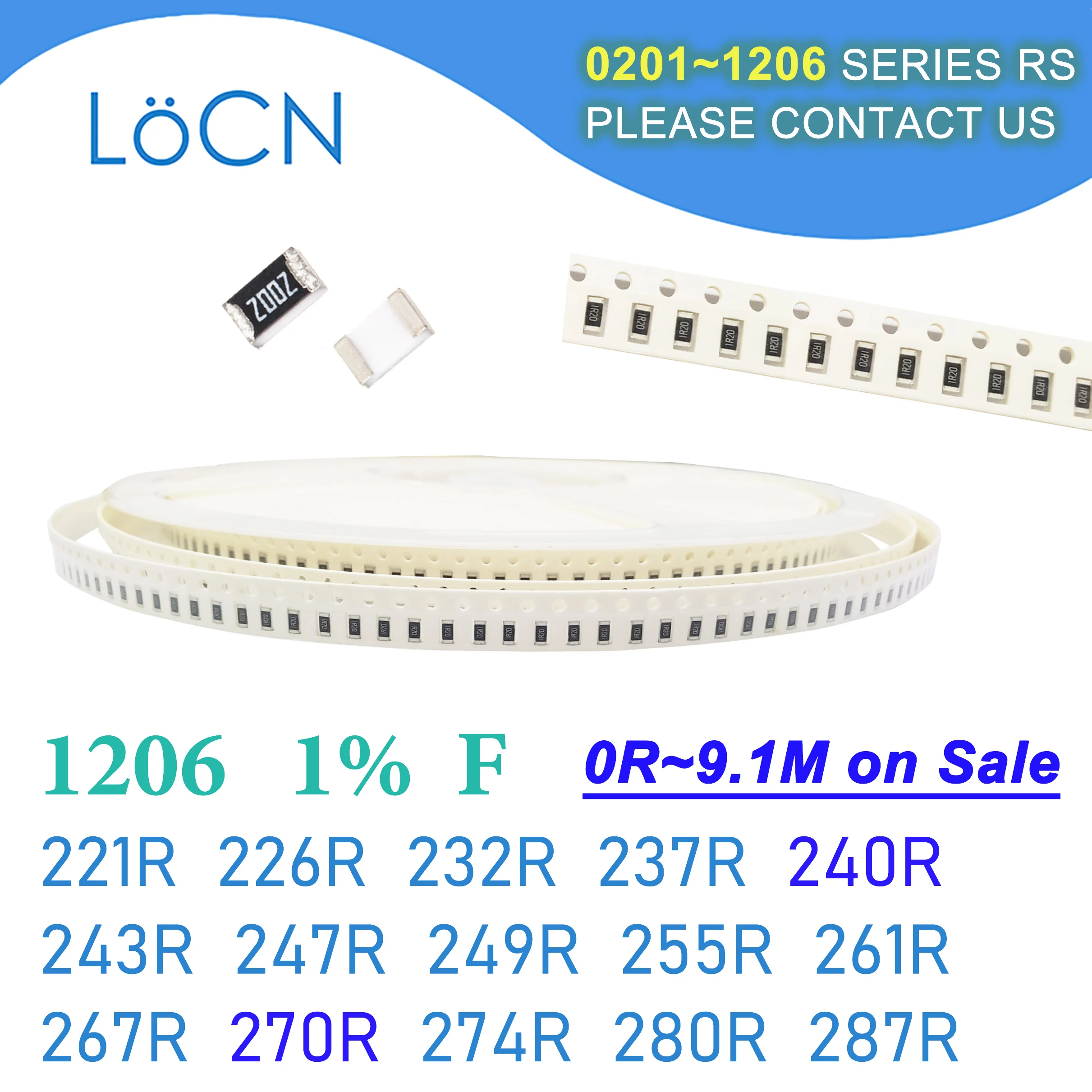 1206 1% F 5000 шт. SMD 221R 226R 232R 237R 240R 243R 247R 249R 255R 261R 267R 270R 274R 280R 287R 3216 Резистор OHM 1206 1% F 5000 шт. SMD 221R 226R 232R 237R 240R 243R 247R 249R 255R 261R 267R 270R 274R 280R 287R 3216 Резистор OHM