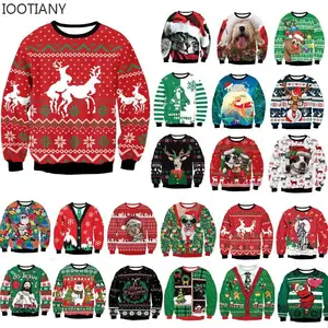 Xmas Santa Claus Cat Animal Colorful Tattoo Retro 3DPrint Funny Christmas Ugly Knitted Sweater Harajuku Casual Long Sleeves X9 AliExpress