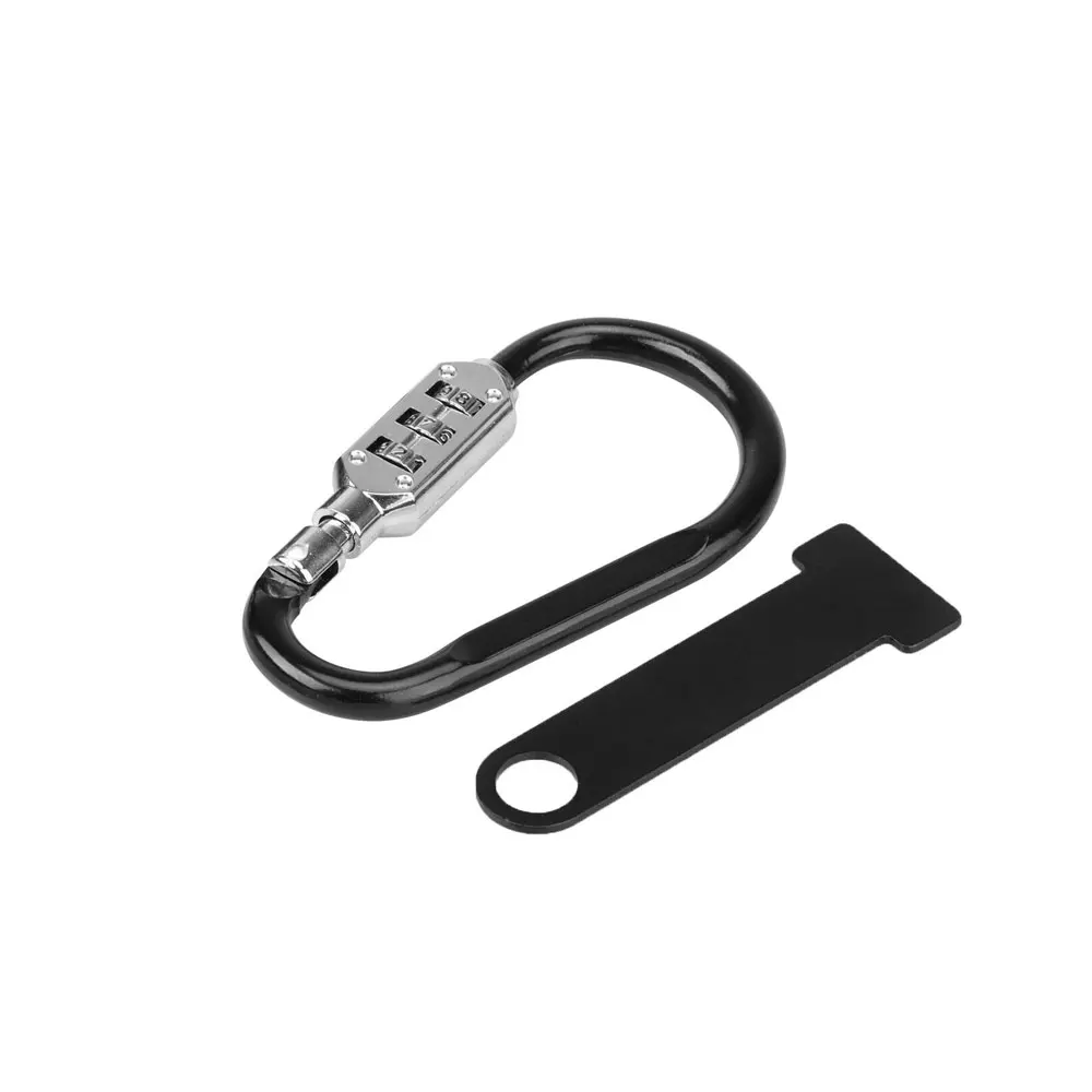 

Bicycle Anti-theft Lock Carabiner Password Aluminum Alloy Hiking Bag Luggage Security Carabiner Lock3 Dial Password Padlock Tool