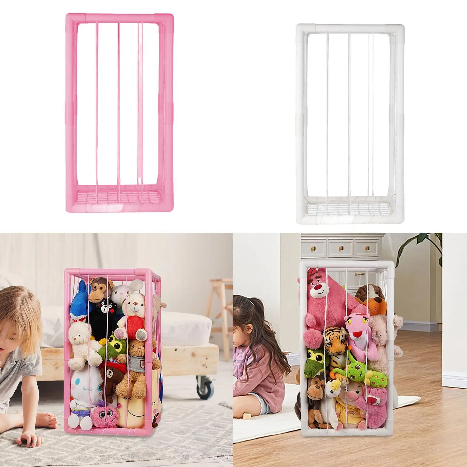 

Stuffed Animal Storage Organizer Portable Plush Doll Storage Holder Plush Toy Organizer for Nursery Dorm Home Playroom Preschool