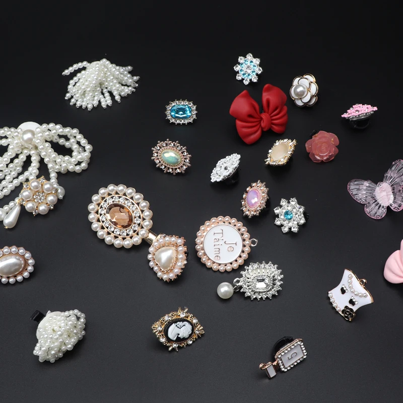 1 PCS Shoe Charms for Sneakers Shoelaces Clips Buckle Decorations Rhinestones Pearl Gem Casual Flower Fashion Shoes Accessories image 6