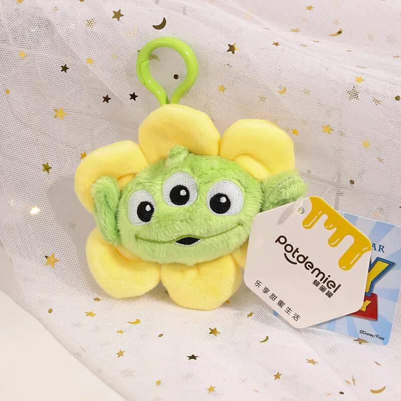 Disney Toy Story Alien Cute Kawaii Three Eyes Boy Plush Pendant School Bag Backpack Pendant Keychain Plush Toy Birthday Gift - view 4