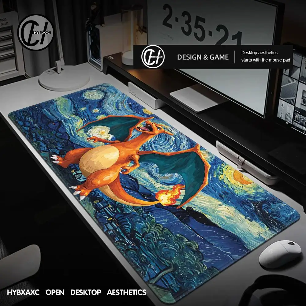 

Hot Anime Gaming Charizard Mouse Pad Mousepad Gamer Mouse Rug P-pokemonS Desktop Mouse Mat Carpet Starry Night Mousepad