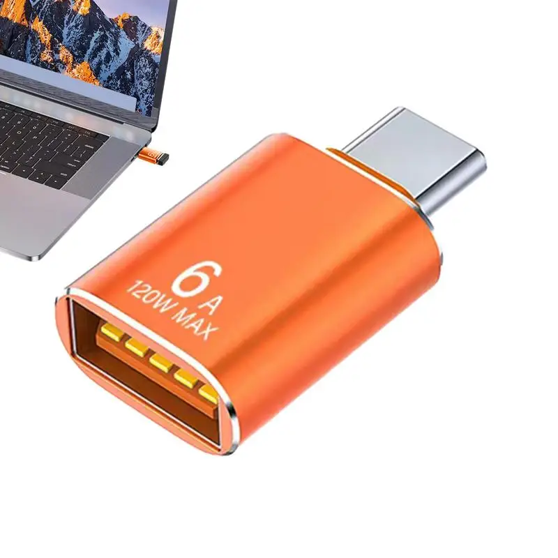 6A Type C to USB Adapter  Efficient USB C to USB 3.1 Adapter C Port to USB Converter 120W USB C Converte for Mobile Phone Tablet