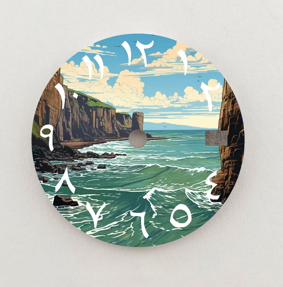 Циферблат NH35, морской циферблат, 28,5 мм, циферблат с арабскими цифрами, циферблат NH36, подходит для часов NH35/36, запасные части для часов с индивидуальным рисунком, логотип