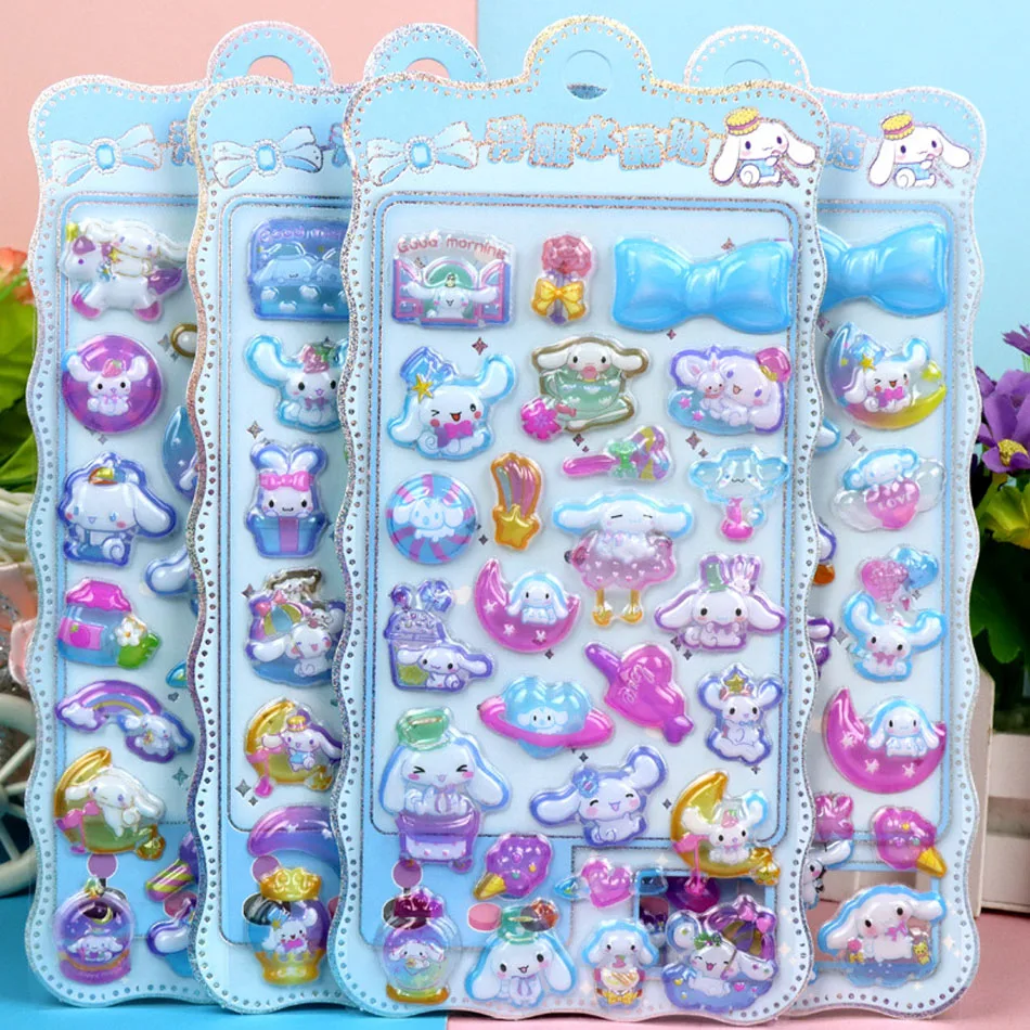 * 4 قطعة عصا الكرتون المختلطة كابيبارا كورومي بلدي ليتل المهر ثلاثية الأبعاد ستيريو كريستال ملصق كتيب DIY بها بنفسك المواد الأطفال ملصق #6