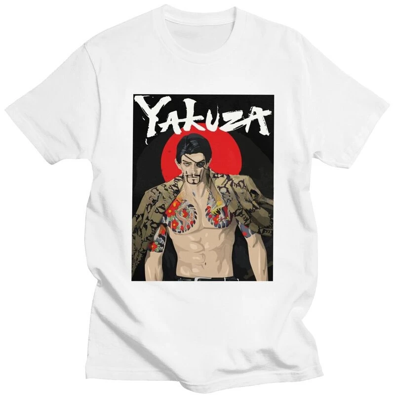 Short Sleeved Printed Clothes oversized funny Yakuza Japan Dragon Gangster Videogame T Shirts Men Cotton Tee Majima Goro Tshirt